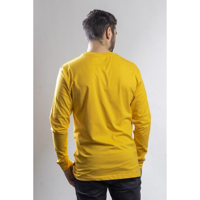 Camiseta de Manga Longa com Logo Trademark Amarela