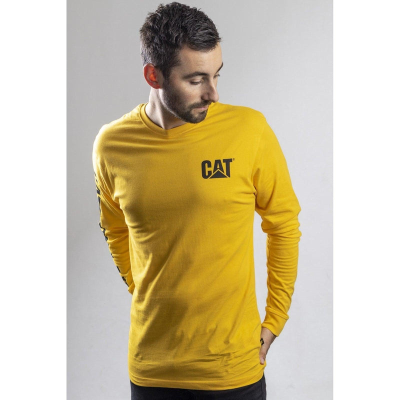 Camiseta de Manga Longa com Logo Trademark Amarela