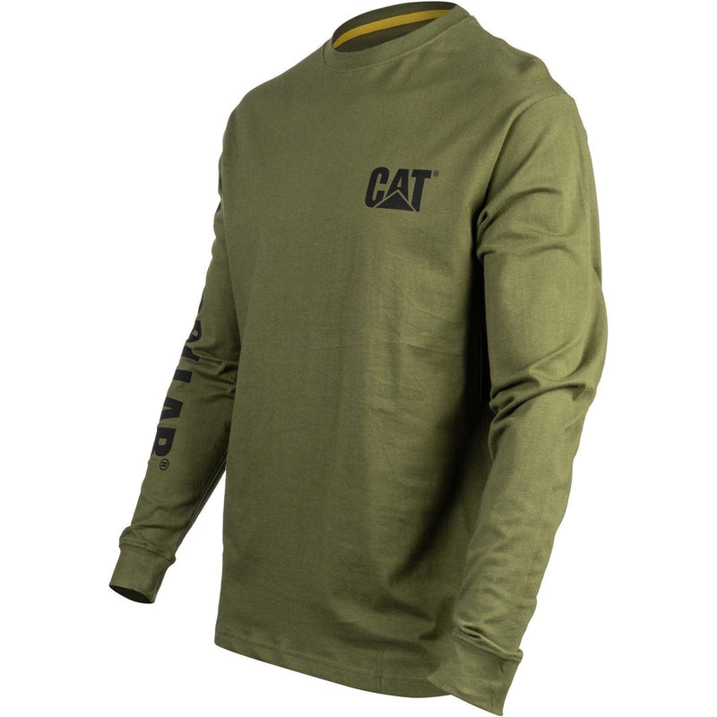 Camiseta de Manga Longa com Banner de Marca