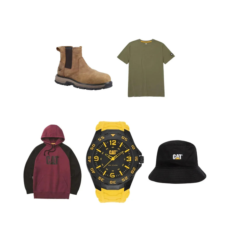 Kit Especial 5 Produtos: Chapéu, Bota, Relógio, Camiseta, Moletom