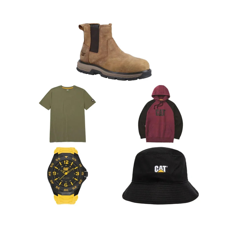 Kit Especial 5 Produtos: Chapéu, Bota, Relógio, Camiseta, Moletom